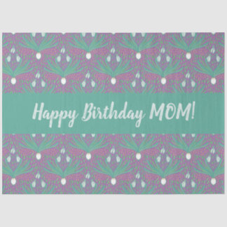 Spring birthday bold elegant botanical snowdrops  tissue paper