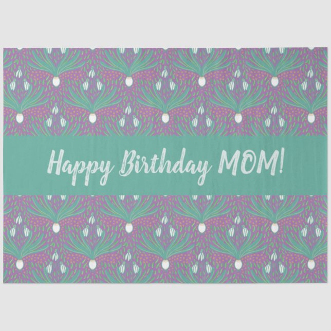 Spring birthday bold elegant botanical snowdrops  tissue paper (Front)