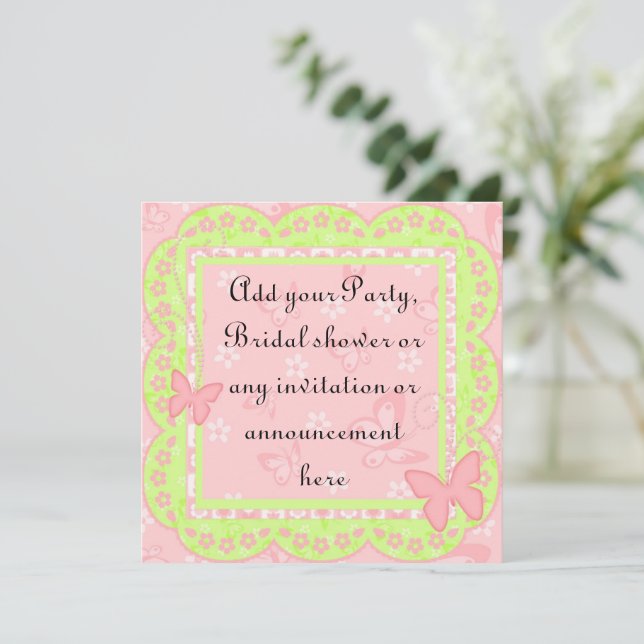 Spring Birthday Party or Multi purpose Invitation (Standing Front)