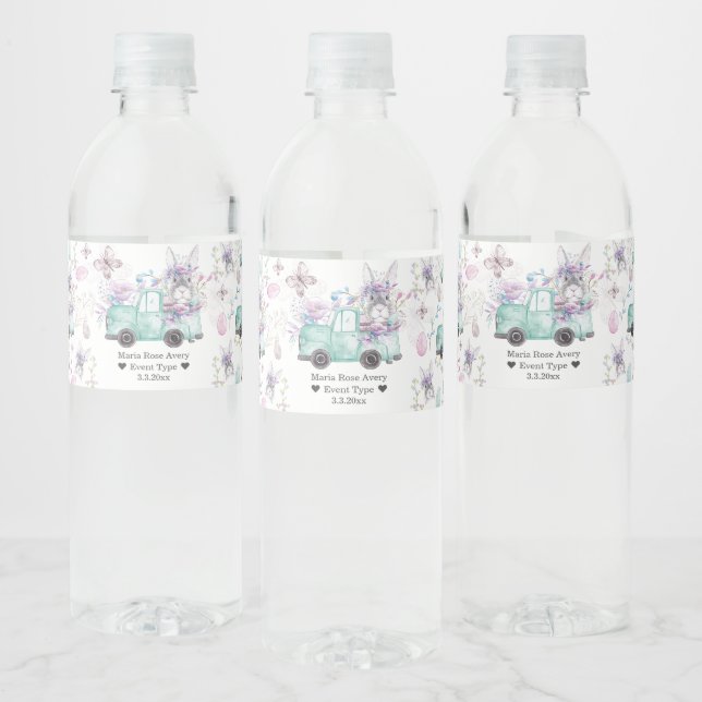 Spring Birthday Personalised Water Bottle Label (Bottles)