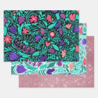 Spring Black Flowers Leaves Illustration Pattern
