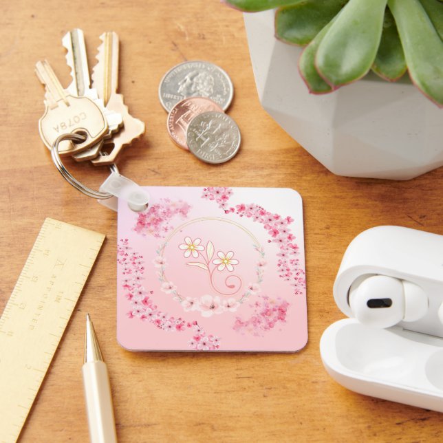 Spring Blessing, Dreamy Blossom Circle Key Ring (Desk)