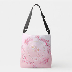 Spring Blessing Pink Pastel Floral Crossbody Bag