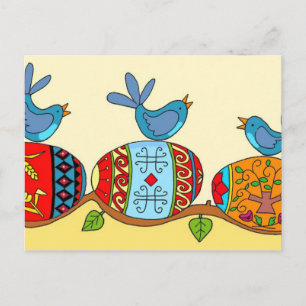 Spring Blessings Ukrainian Folk Art Postcard