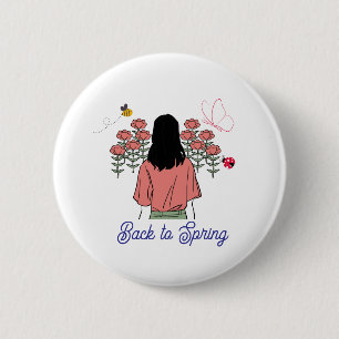 Spring Bloom 6 Cm Round Badge