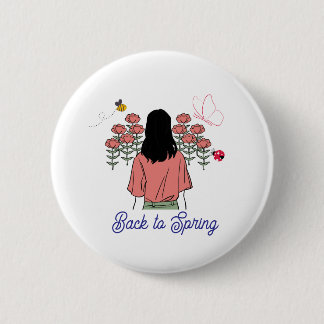 Spring Bloom 6 Cm Round Badge