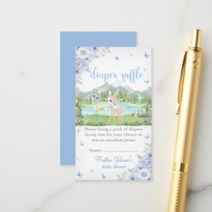 Spring Bloom and Butterflies Deer Baby Shower Enclosure Card