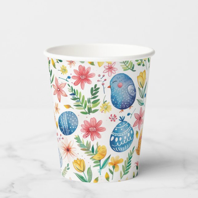 Spring Bloom Easter 3 Paper Cups (Back)