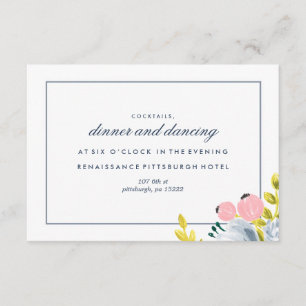 SPRING BLOOM FLORAL reception card