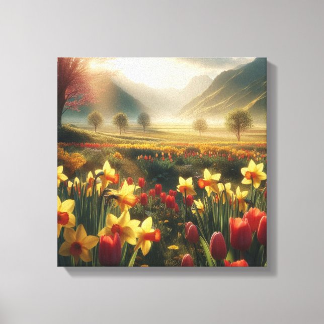 Spring Bloom Radiance Canvas Print (Front)