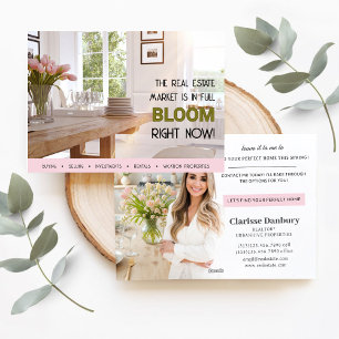 Spring Bloom Real Estate Agent Marketing Postcard