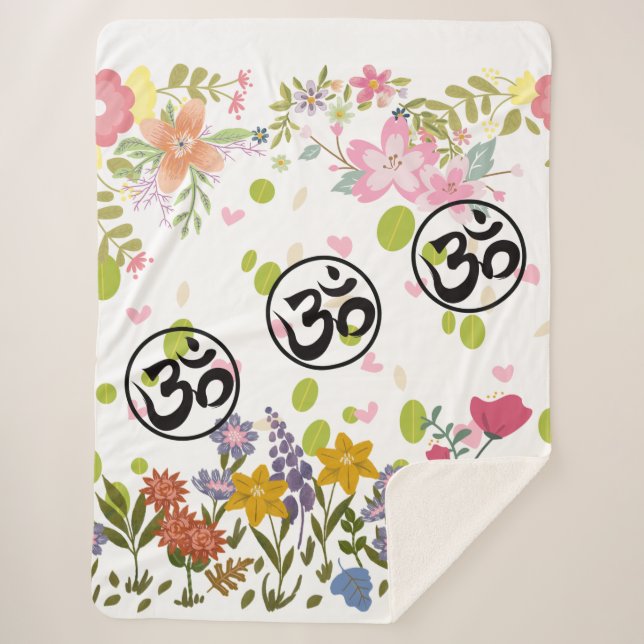 Spring Bloom Sherpa Blanket (Front)