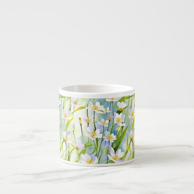 Spring Bloom Soft Floral  Espresso Cup (Front)
