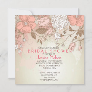 Spring Bloom Wildflowers Bridal Shower Invitation