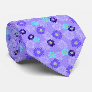 Spring Blooms Daisy Floral Orchid Two-sided Tie