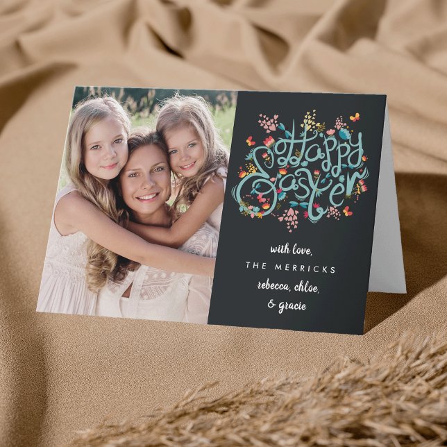 Spring Blooms Easter Photo Greeting Card (Creator Uploaded)