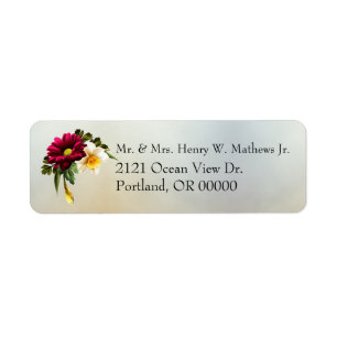 Spring Blooms Wedding Return Address Labels