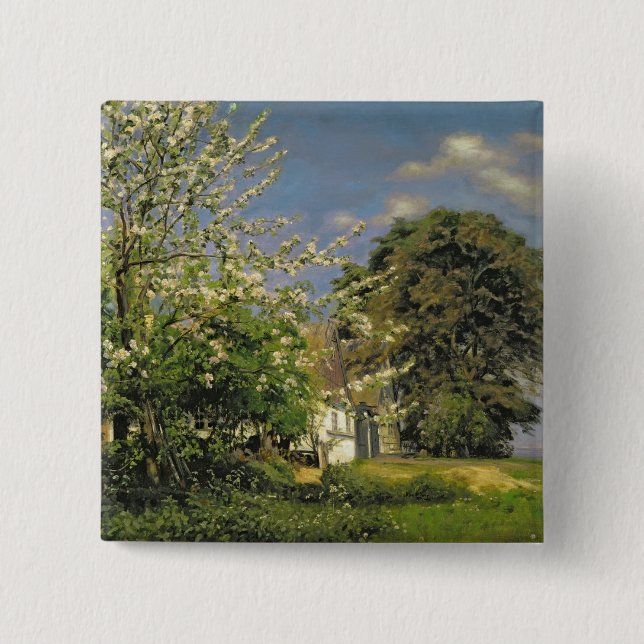 Spring Blossom, 1908 15 Cm Square Badge (Front)