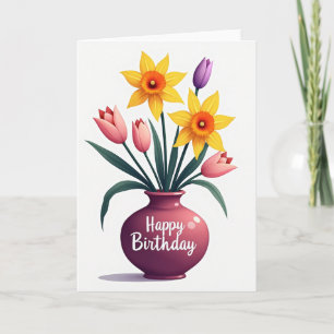 Spring Blossom Birthday Card