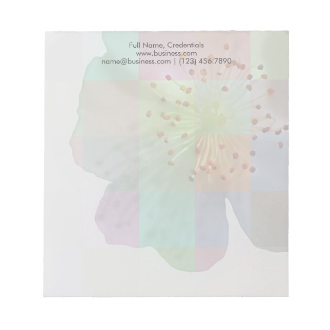 Spring Blossom Colourful Geometric Fine Art Notepad (Front)