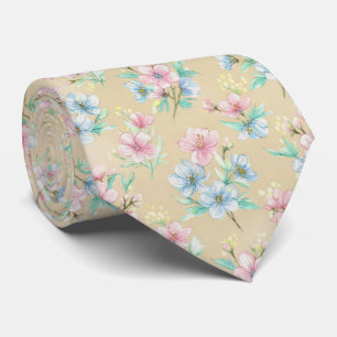 Spring Blossom Floral Pattern Tie