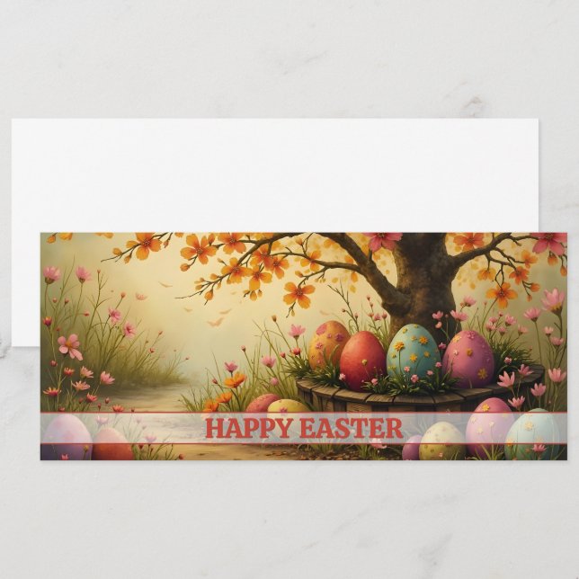 Spring Blossom Magic with Easter Egg Splendour (Front/Back)