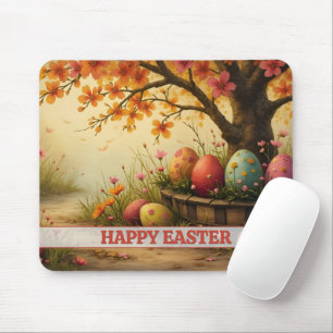 Spring Blossom Magic with Easter Egg Splendour Mouse Pad