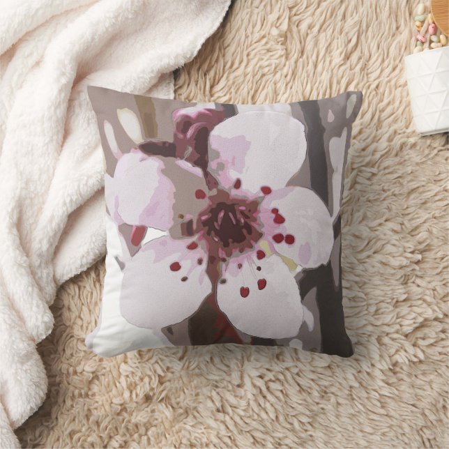 Spring Blossom Throw Pillow (Blanket)