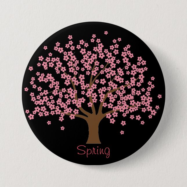 Spring Blossom Tree Button (Front)