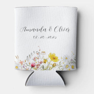 Spring Blossom Wedding Can Coolers