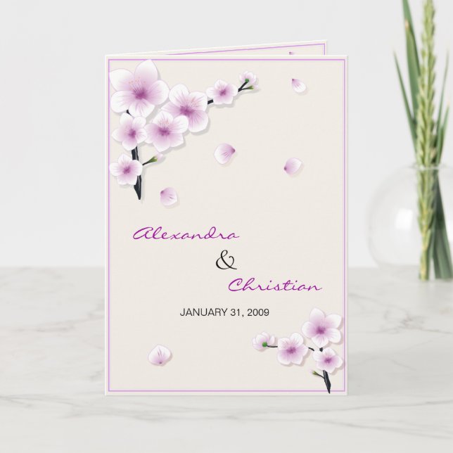 Spring Blossom Wedding Invitation Announcement (Front)