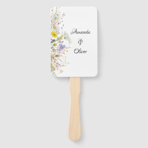 Spring Blossom Wedding Program Hand Fans