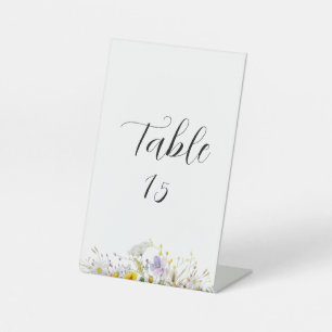 Spring Blossom Wedding Table Numbers Pedestal Sign