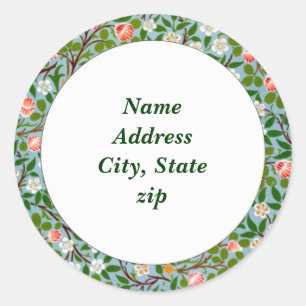 Spring Blossoms Address Classic Round Sticker