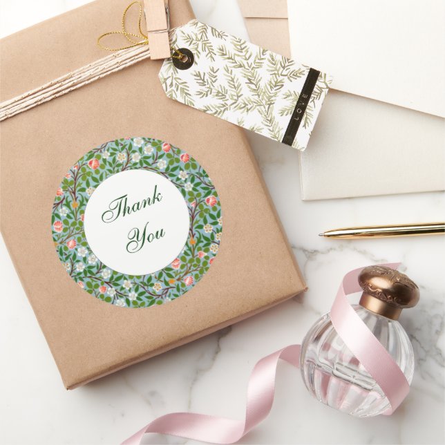 Spring Blossoms Classic Round Sticker (Gifting)