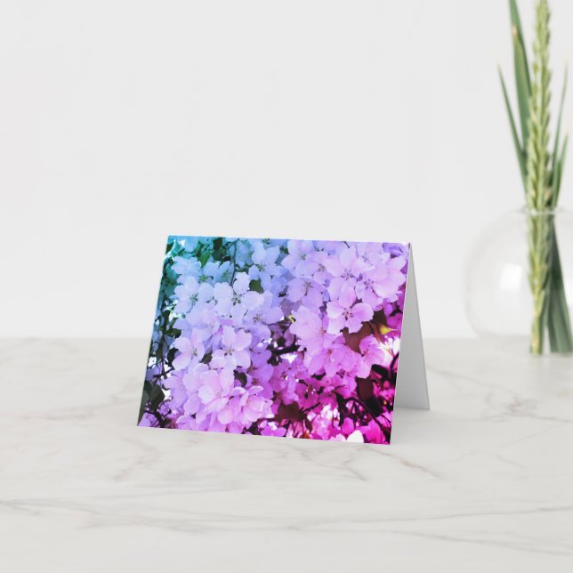 Spring Blossoms Customisable Note Card (Front)