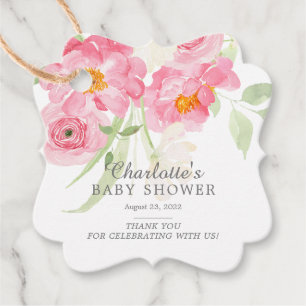 Spring Blossoms Floral Baby Shower  Favour Tags