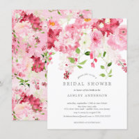 Spring Blossoms Floral Bridal Shower Invitation