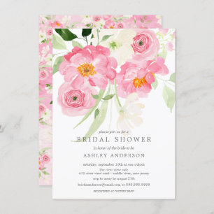Spring Blossoms Floral Bridal Shower Invitation