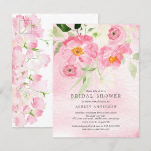 Spring Blossoms Floral Bridal Shower Invitation Postcard