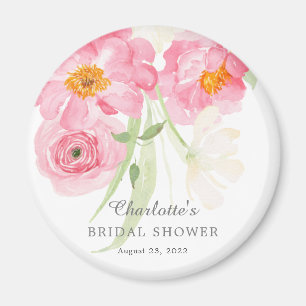 Spring Blossoms Floral Bridal Shower Magnet
