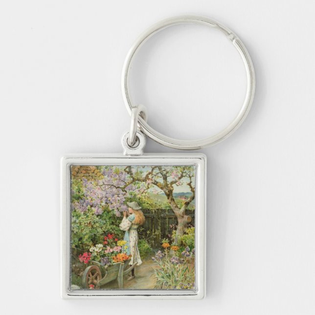 Spring Blossoms, from the Pears Annual, 1902 Key Ring (Front)