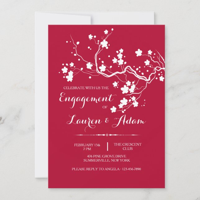 Spring Blossoms Invitation (Front)