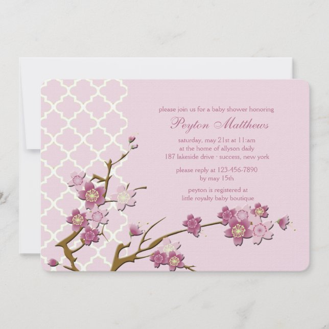 Spring Blossoms Invitation (Front)