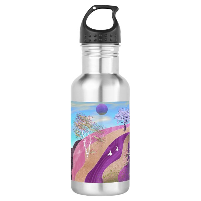Spring Blossoms Landscape 532 Ml Water Bottle (Front)
