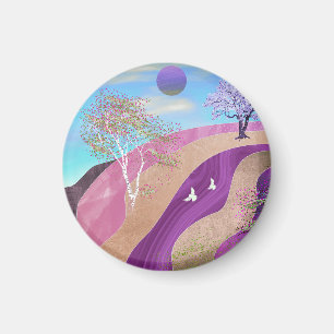 Spring Blossoms Landscape Magnet