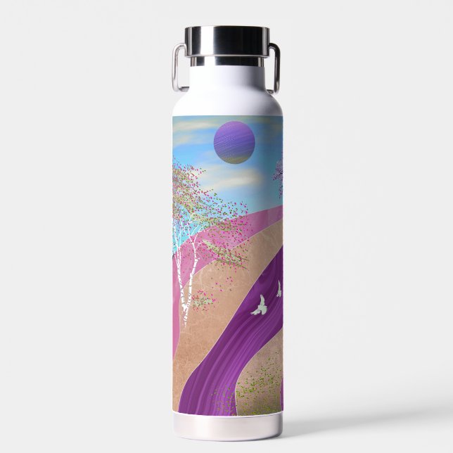 Spring Blossoms Landscape Water Bottle (Front)
