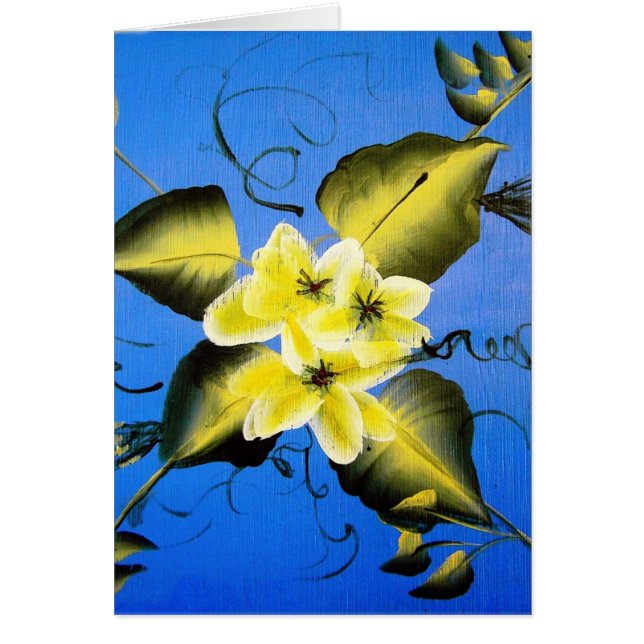 SPRING BLOSSOMS ON BLUE BACKGROUND (Front)