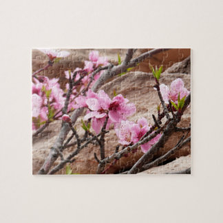 Spring Blossoms on Zion Rocks Jigsaw Puzzle