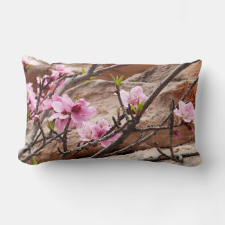 Spring Blossoms on Zion Rocks Lumbar Cushion